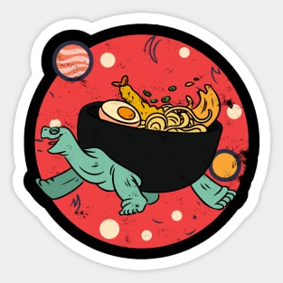 Kawaii Tortoise Ramen Noodles Space Otaku Ramen Bowl Turtle Sticker